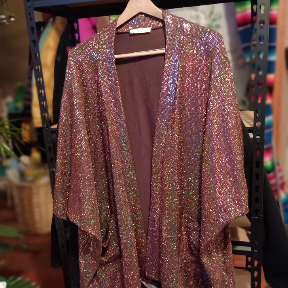 Max & Jake Brown Elegant Shimmering Women's Shall 2XL